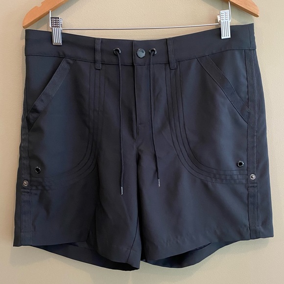 Jag: Black Shorts with Roll Tab - Picture 15 of 17